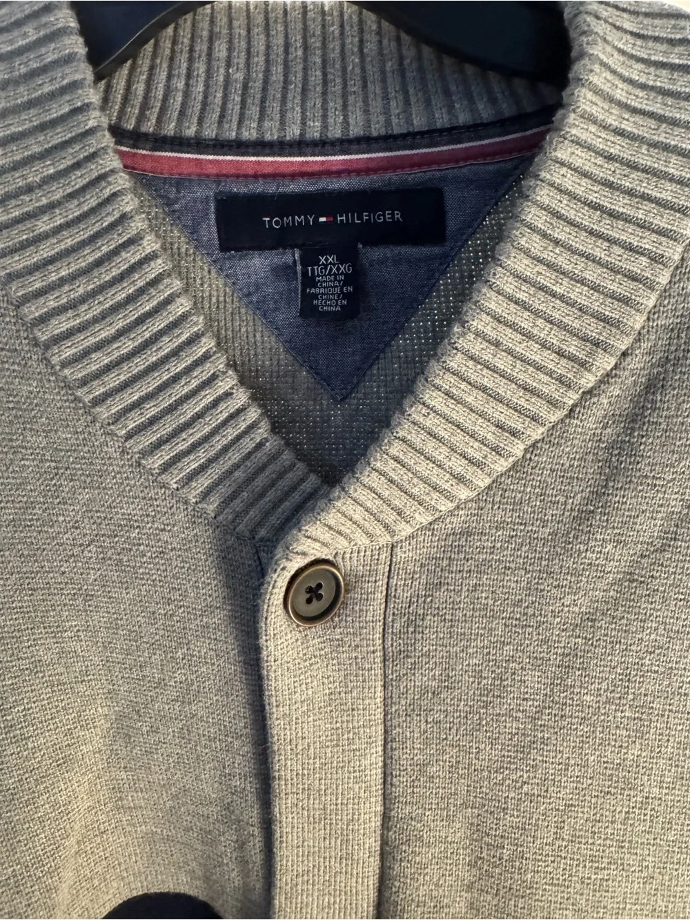 Tommy Hilfiger Gray Knit Cardigan